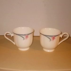 Vintage Lenox Patricia Tri Floral Bundle - 2 Teacups